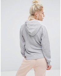 grauer Pullover mit einer Kapuze von Boohoo