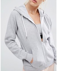 grauer Pullover mit einer Kapuze von Boohoo