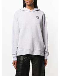 grauer Pullover mit einer Kapuze von Karl Lagerfeld