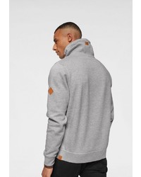 grauer Pullover mit einer weiten Rollkragen von BLEND