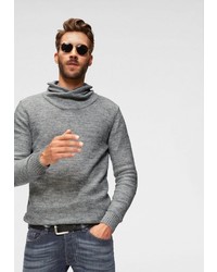 grauer Pullover mit einer weiten Rollkragen von Pepe Jeans