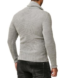 grauer Pullover mit einer weiten Rollkragen von Redbridge