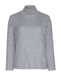 grauer Pullover mit einer weiten Rollkragen von SHEEGO BASIC