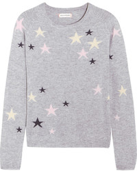 grauer Pullover mit Sternenmuster