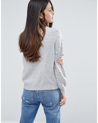 grauer Pullover von Warehouse