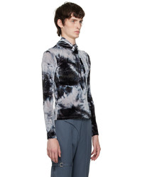 grauer Mit Batikmuster Rollkragenpullover von The World Is Your Oyster