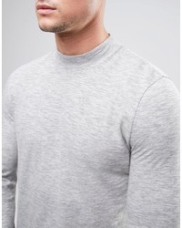 grauer Rollkragenpullover mit Reliefmuster von Asos