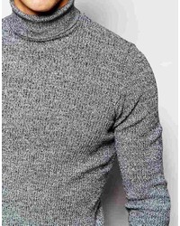 grauer Rollkragenpullover von Asos