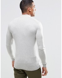 grauer Rollkragenpullover von Asos