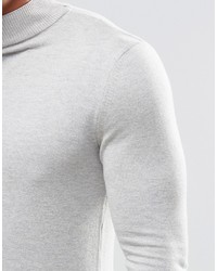 grauer Rollkragenpullover von Asos