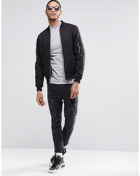 grauer Rollkragenpullover von Asos