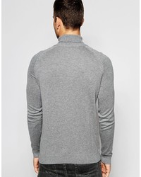 grauer Rollkragenpullover von Selected