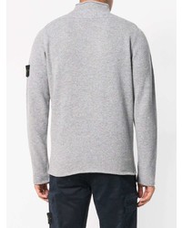 grauer Rollkragenpullover von Stone Island