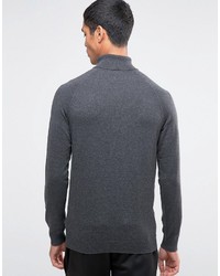 grauer Rollkragenpullover von Selected