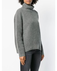 grauer Rollkragenpullover von Sminfinity