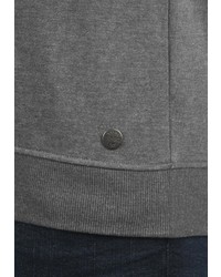 grauer Samt Pullover mit einem Rundhalsausschnitt von BLEND