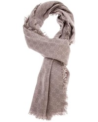 grauer Schal mit geometrischem Muster von Gucci