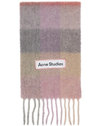 grauer Schal mit Karomuster von Acne Studios