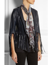 grauer Schal mit Paisley-Muster von Kate Moss