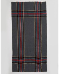 grauer Schal mit Schottenmuster von Asos