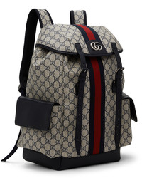 grauer Segeltuch Rucksack von Gucci