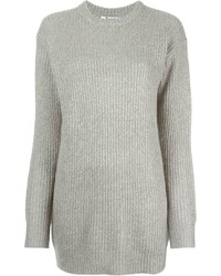 grauer Strick Oversize Pullover von Alexander Wang