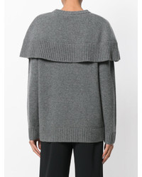 grauer Strick Oversize Pullover von Chloé