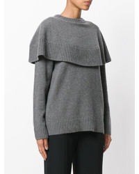 grauer Strick Oversize Pullover von Chloé