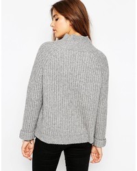 grauer Strick Oversize Pullover von Asos