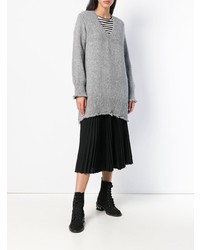 grauer Strick Oversize Pullover von Dondup