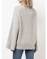 grauer Strick Oversize Pullover von Nili Lotan