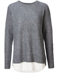 grauer Strick Oversize Pullover von Unif