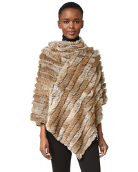 grauer Strick Poncho von Adrienne Landau