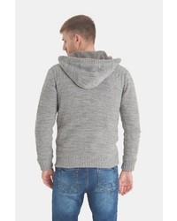 grauer Strick Pullover mit einem Kapuze von BLEND