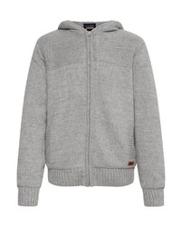 grauer Strick Pullover mit einem Kapuze von BLEND