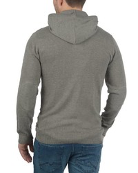 grauer Strick Pullover mit einem Kapuze von BLEND