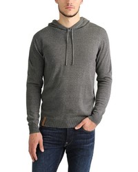 grauer Strick Pullover mit einem Kapuze von INDICODE