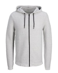 grauer Strick Pullover mit einem Kapuze von Jack & Jones