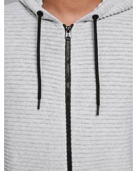 grauer Strick Pullover mit einem Kapuze von Jack & Jones