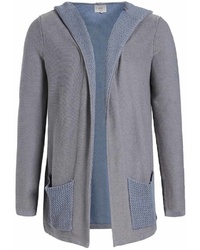 grauer Strick Pullover mit einem Kapuze von khujo
