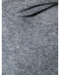 grauer Strick Pullover mit einem Kapuze von Emporio Armani