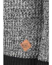 grauer Strick Pullover mit einem Kapuze von Redefined Rebel