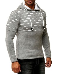 grauer Strick Pullover mit einem Kapuze von RUSTY NEAL