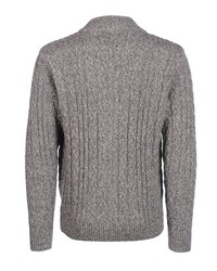 grauer Strick Pullover mit einem Reißverschluß von Bexleys man