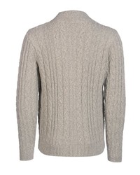 grauer Strick Pullover mit einem Reißverschluß von Bexleys man