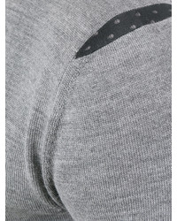 grauer Strick Pullover mit einem Rundhalsausschnitt von Alexander McQueen