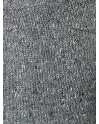 grauer Strick Pullover mit einem Rundhalsausschnitt von Burberry