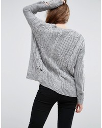 grauer Strick Pullover von Asos