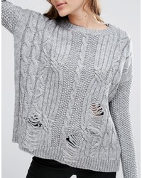 grauer Strick Pullover von Asos