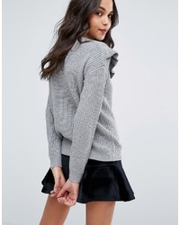 grauer Strick Pullover von Miss Selfridge